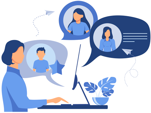 Internal Messaging Illustration