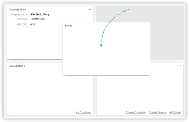 Customize Patient Dashboard Drag and Drop