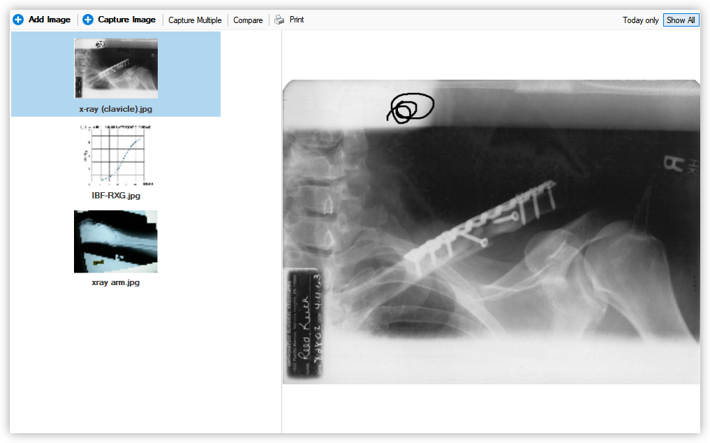 Link images to medical records