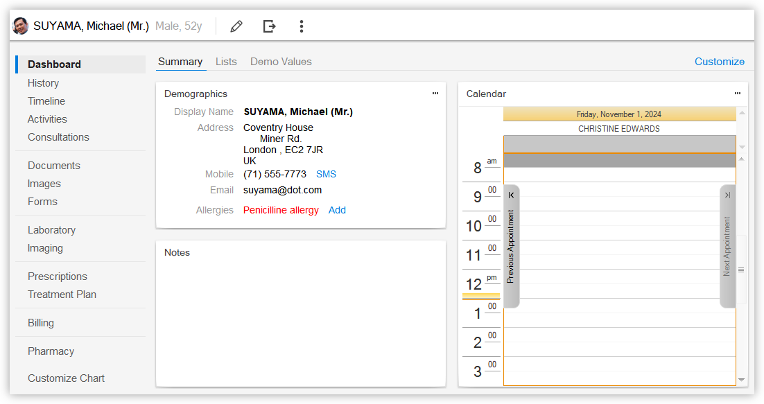 medical-scheduling-chart-integration